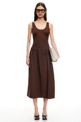 LIONESS Luna Rosa Maxi Dress Chocolate