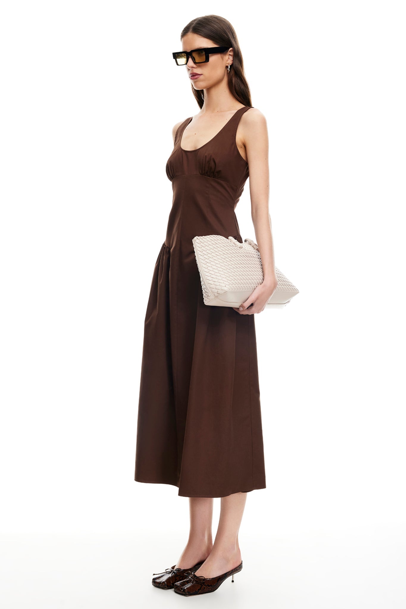 LIONESS Luna Rosa Maxi Dress Chocolate