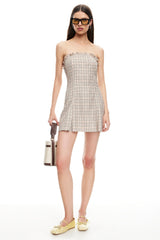 LIONESS Nautica Mini Dress Almond Plaid