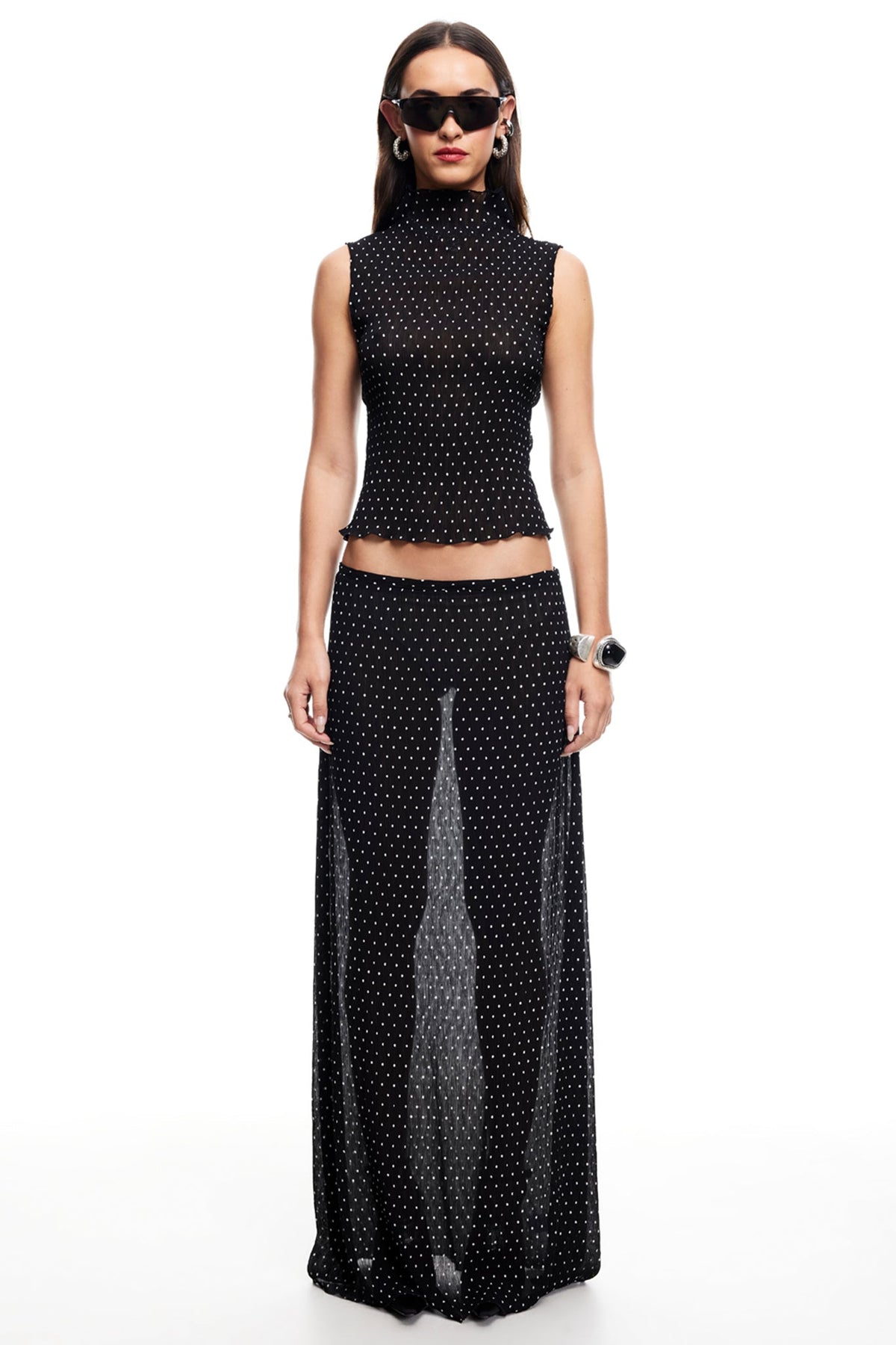 LIONESS Ford Top Onyx Polka