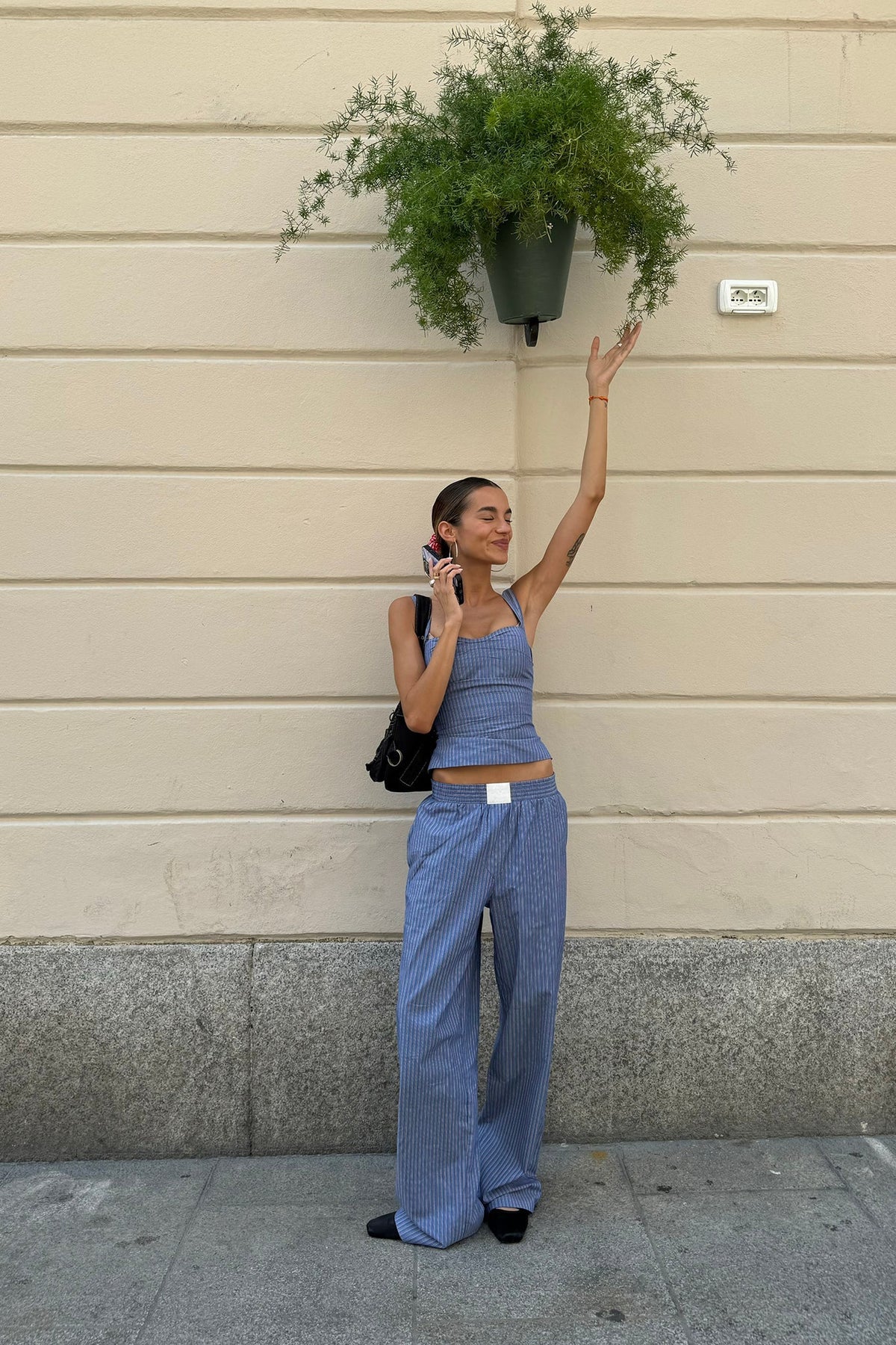 LIONESS Cobain Pants Navy Stripe