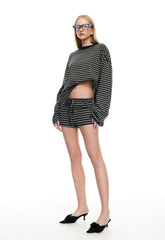 LIONESS Bloom Long Sleeve Forest Stripe
