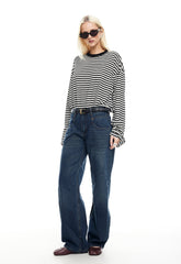 LIONESS Bloom Long Sleeve Onyx Stripe