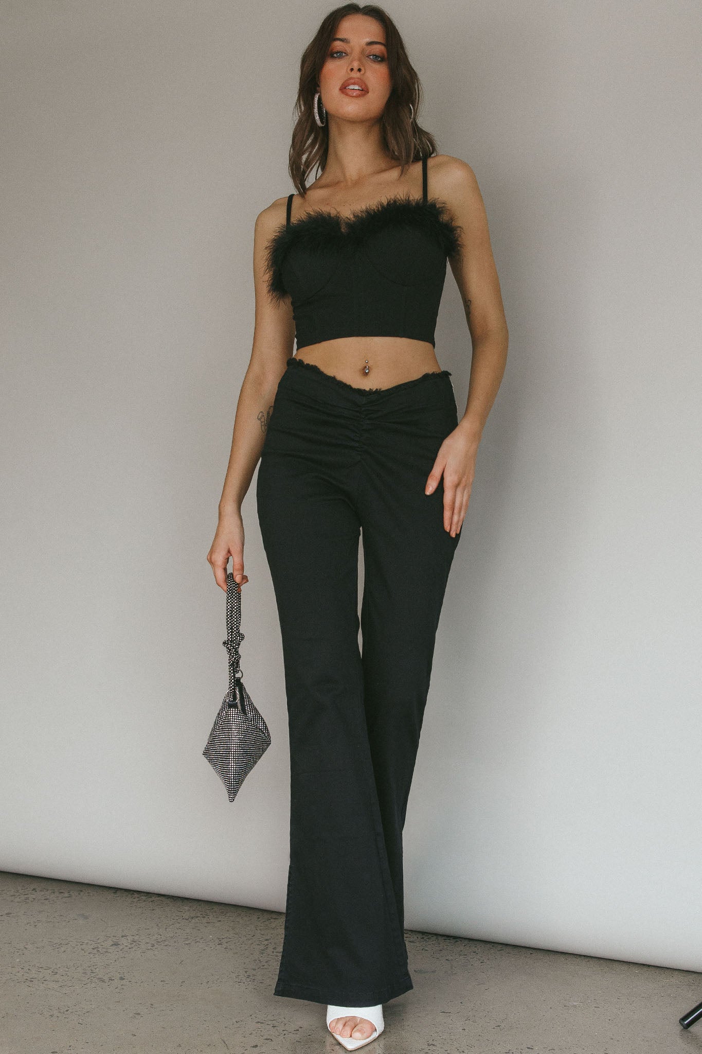 Mahla Flared Pants Black