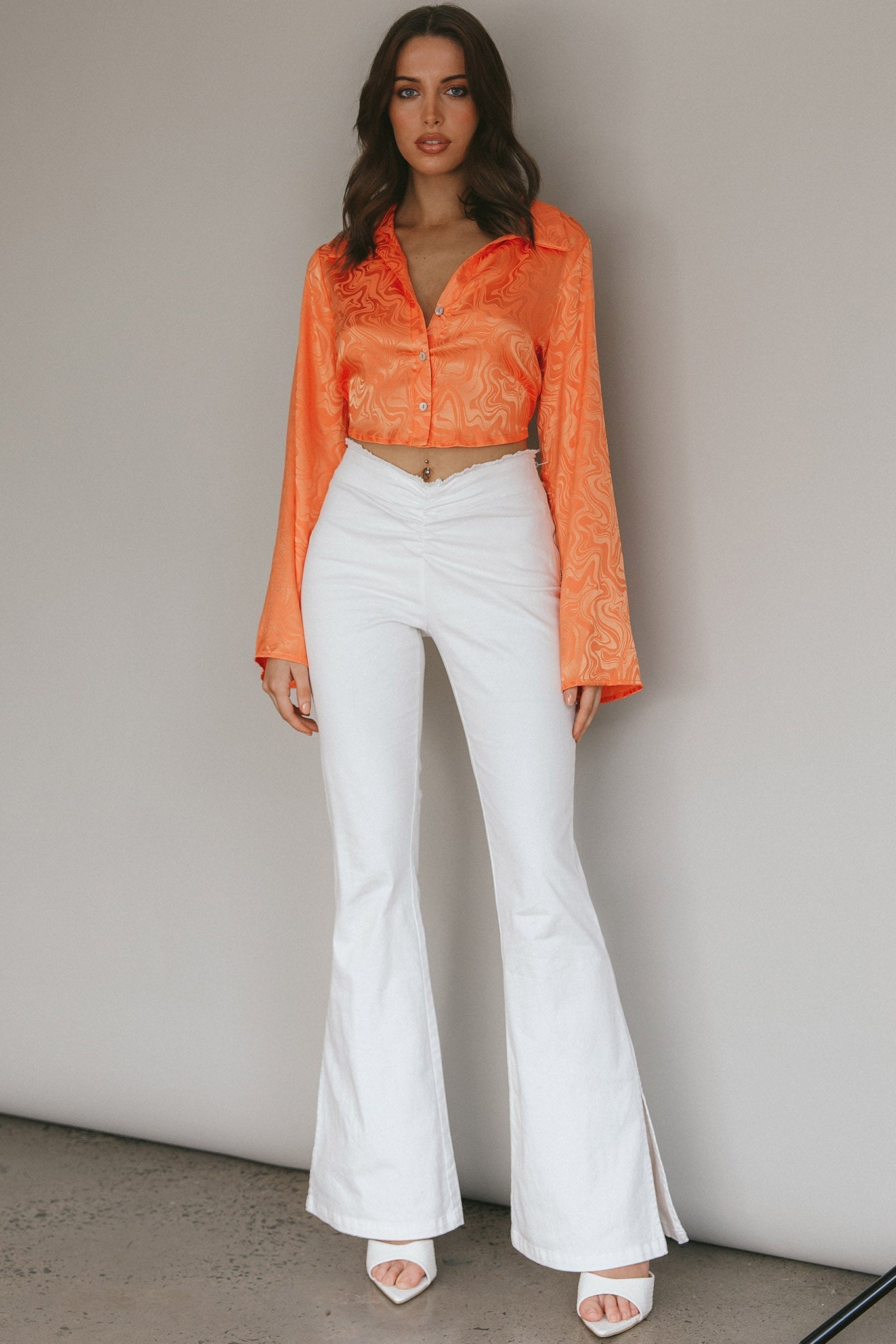 Mahla Flared Pants Ivory