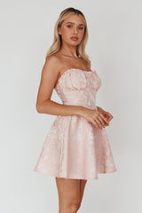 Savanna Corset Bodice Mini Dress Light Peach