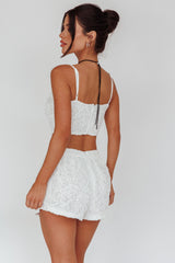 Staycation Lace Shorts White