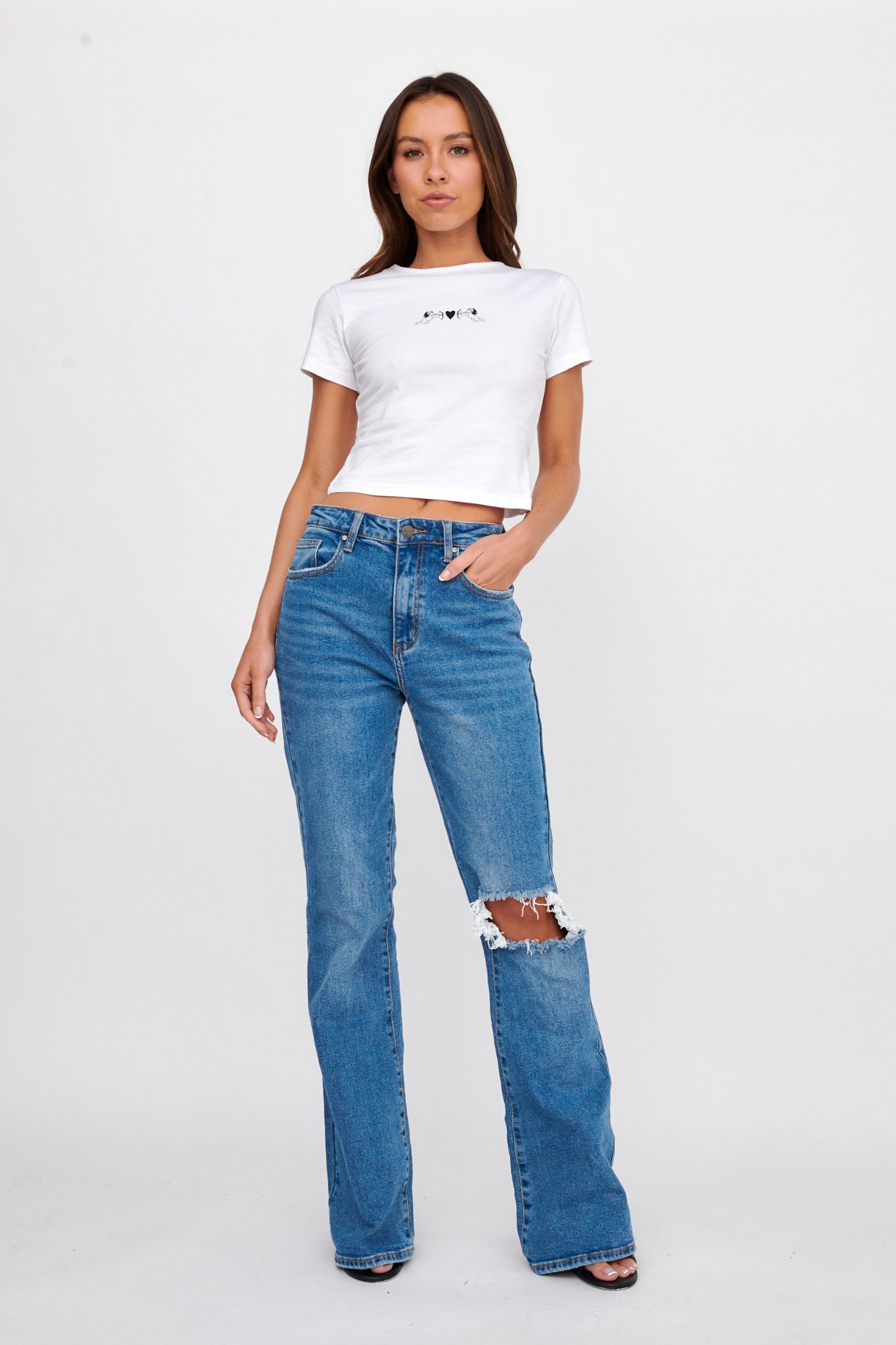 LIONESS Angels Baby Tee Porcelain