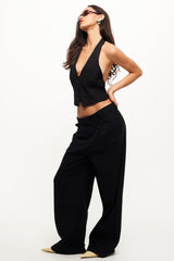 LIONESS Je Suis Halter Top Onyx