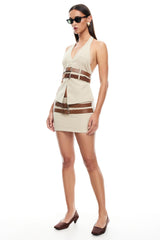 LIONESS Ethereal Buckle Top Beige