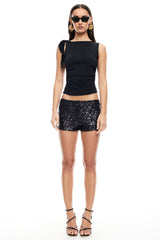 LIONESS Night Rider Mini Shorts Onyx