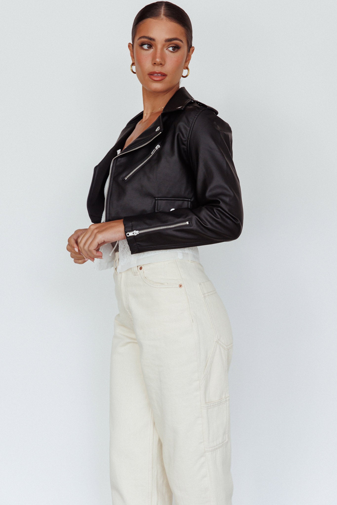 Toulouse Faux Leather Jacket Black