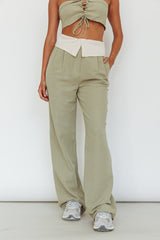 East Village Foldover Pants Sage