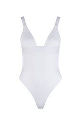 VDM The Label Olivia White Rib One-Piece Swimsuit