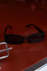 Kendall Slim Rectangle Sunglasses Tortoiseshell Brown