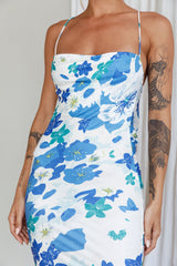 You're My Sunshine Tie-Up Back Midi Dress Blue