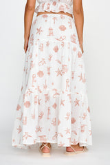 South Bay Maxi Skirt Print Mocha