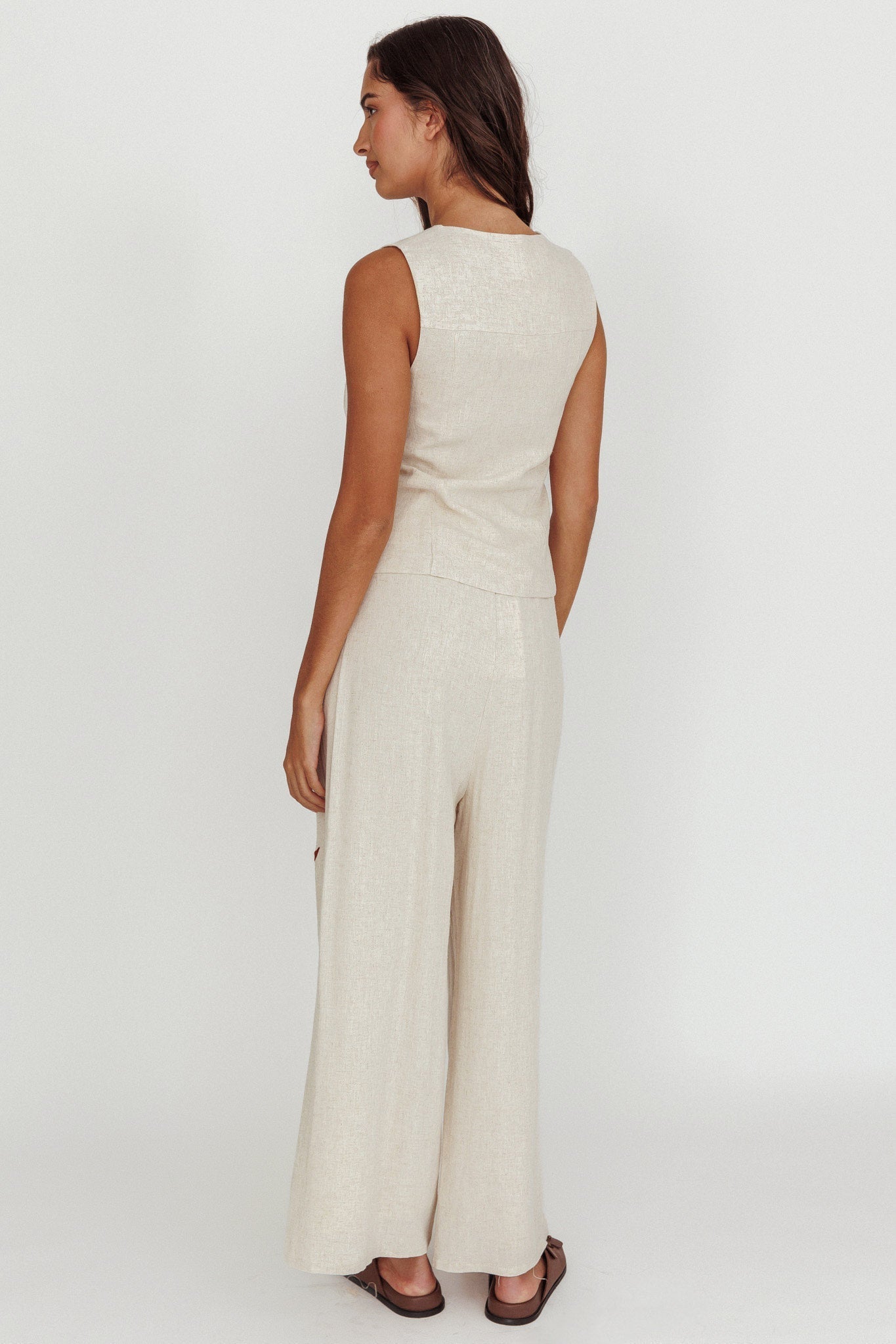 Swing Of Things Sun And Moon Wide Leg Pants Oat