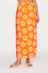 Sun Days Midi Skirt Sun Orange