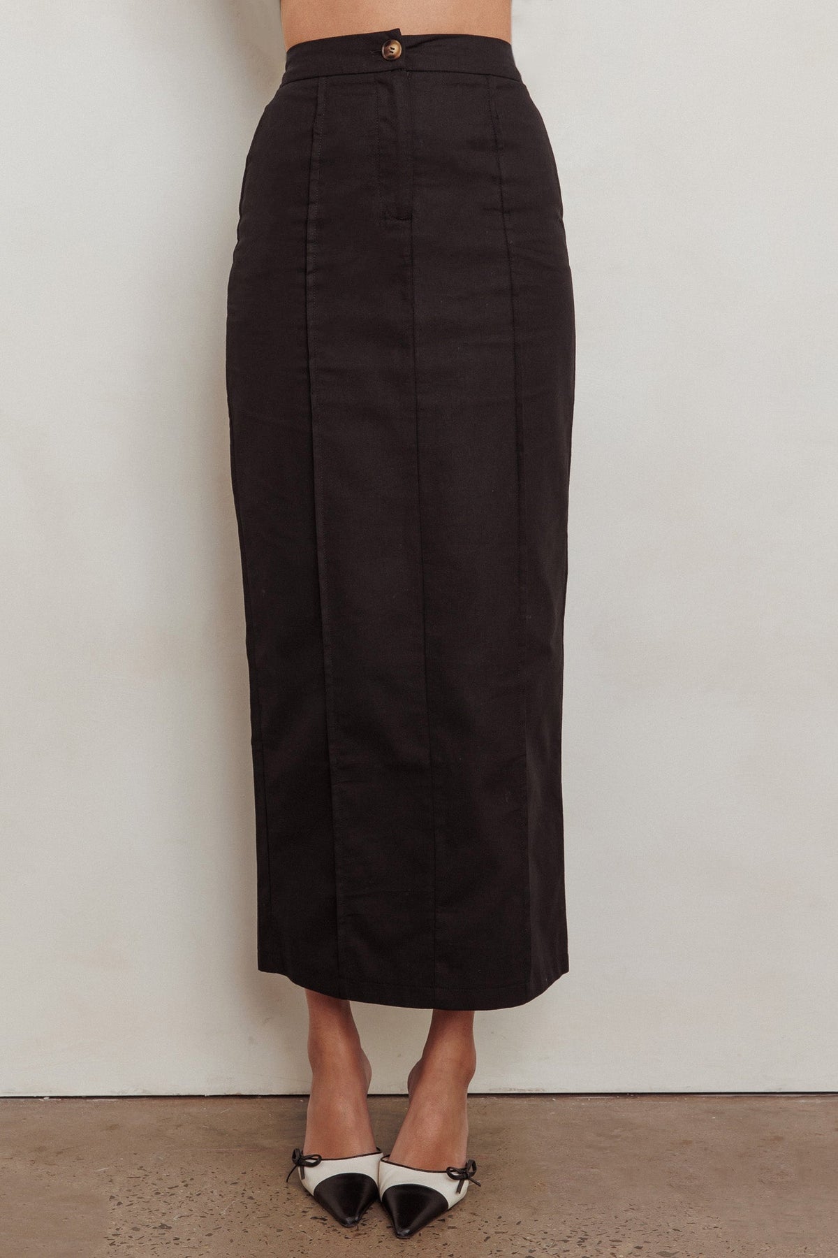 Sweet Treat Column Maxi Skirt Black