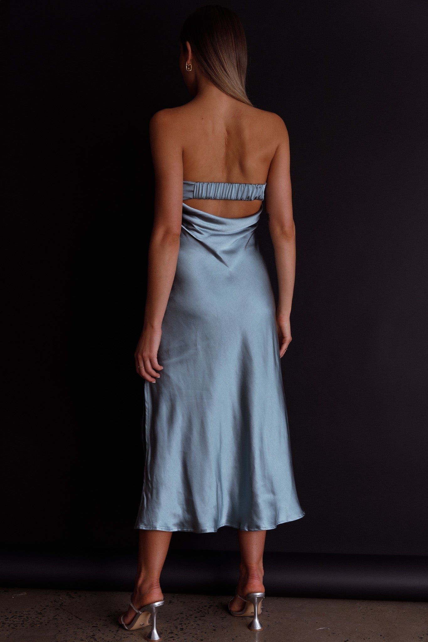 Ladies' Night Cowl Back Midi Dress Seafoam