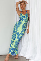Fiji Feeling Midi Dress Tropical Kiwi