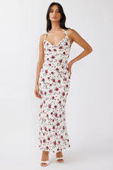 Love's Kiss Cowl Halterneck Maxi Dress Rose