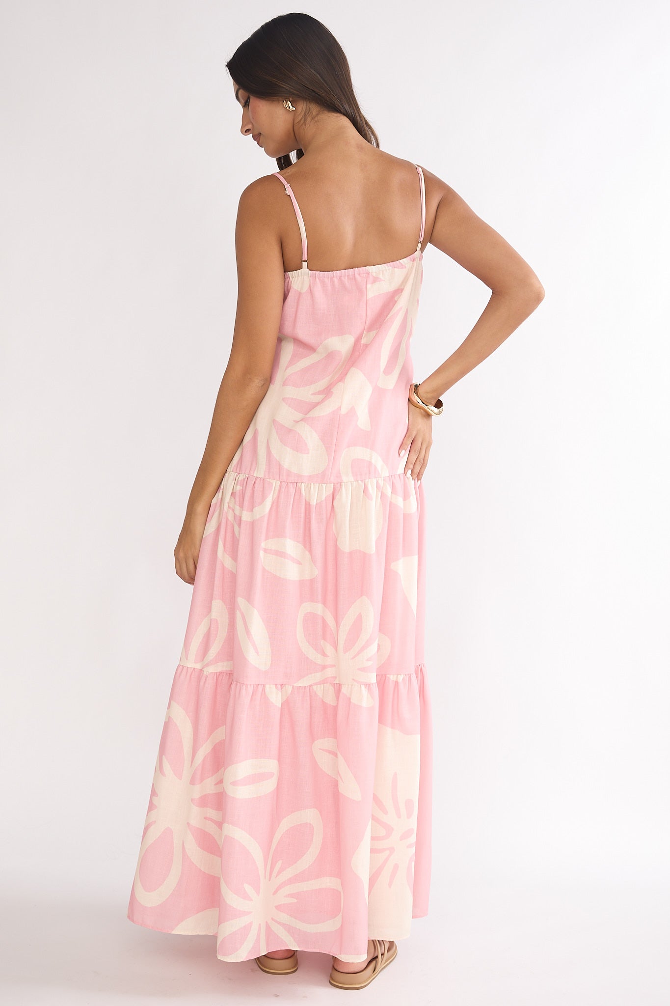 Lysette Pintuck Pleat Maxi Dress Floral