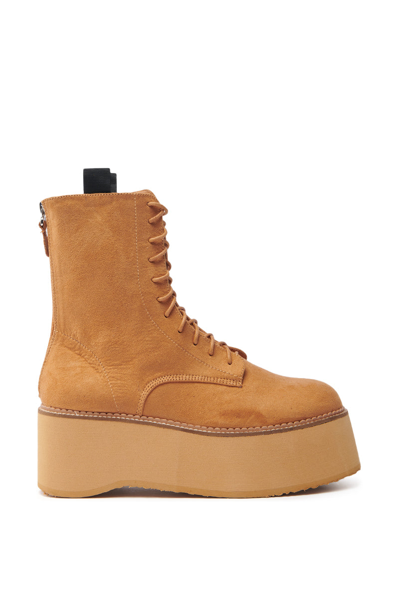 THERIVETER CHESTNUT FLATFORM BOOTIE