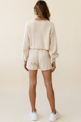 Easy Breezy Long Sleeve Midi Sweater Beige