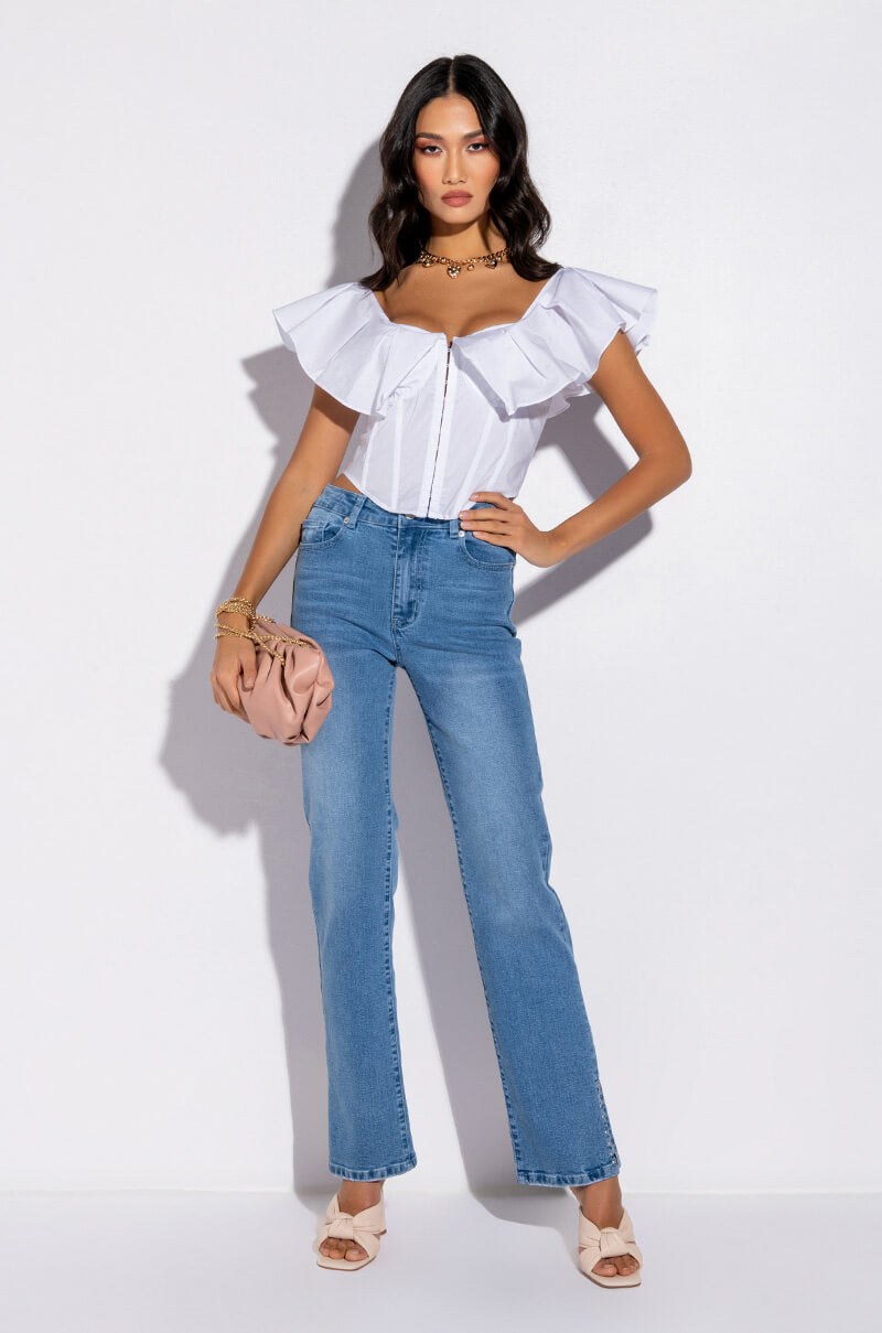 JULIETTE OFF THE SHOULDER BLOUSE WITH CORSET DETAIL