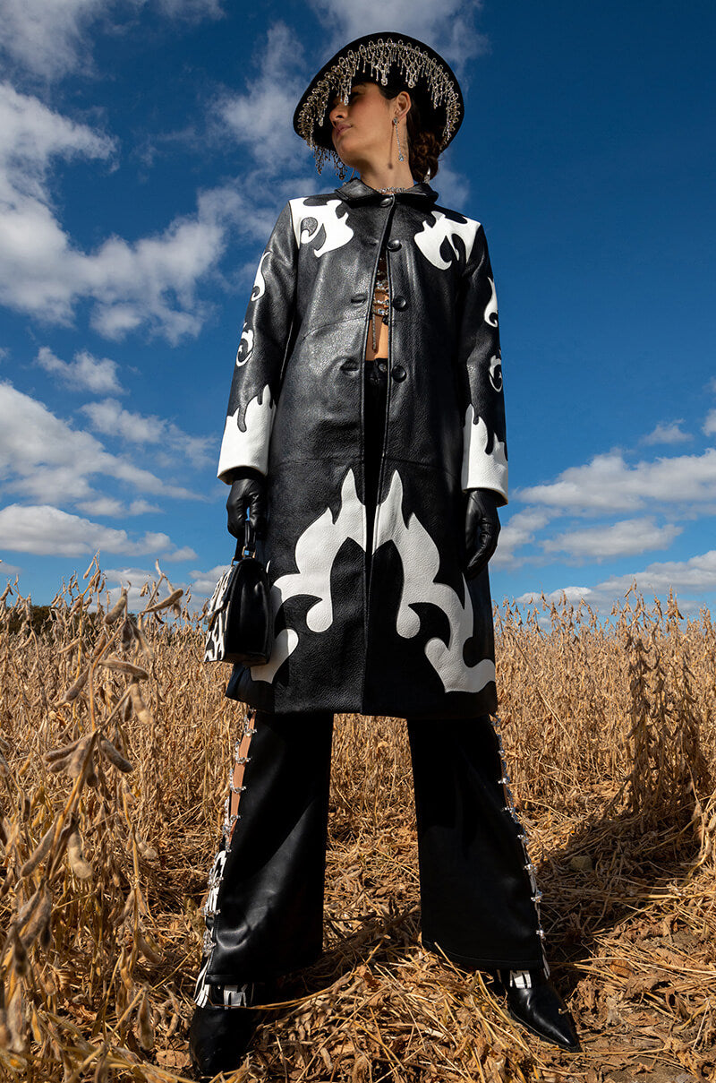 COVERED IN ICE FAUX LEATHER PANT