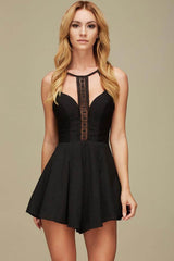 Wanderlust Sexy Club Romper Black