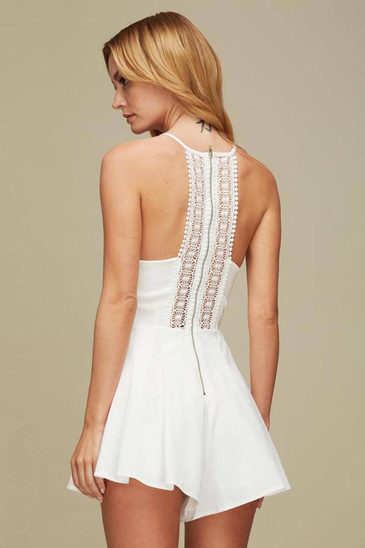 Wanderlust Sexy Club Romper White