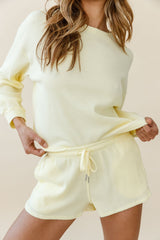 Feels Like Sunshine Dropped Sleeve Pullover Top Yellow